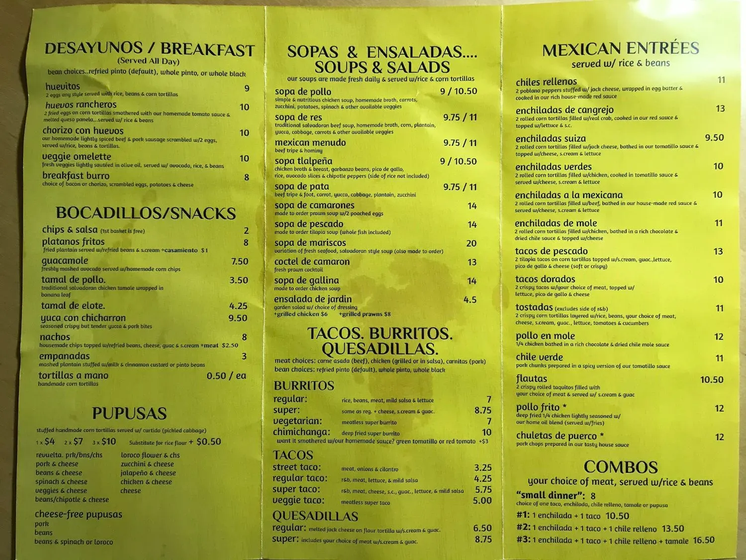 Menu 1