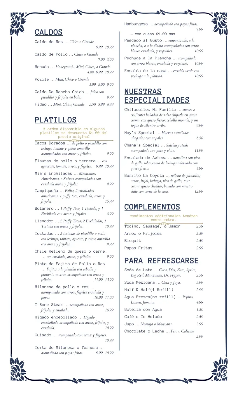 Menu 1