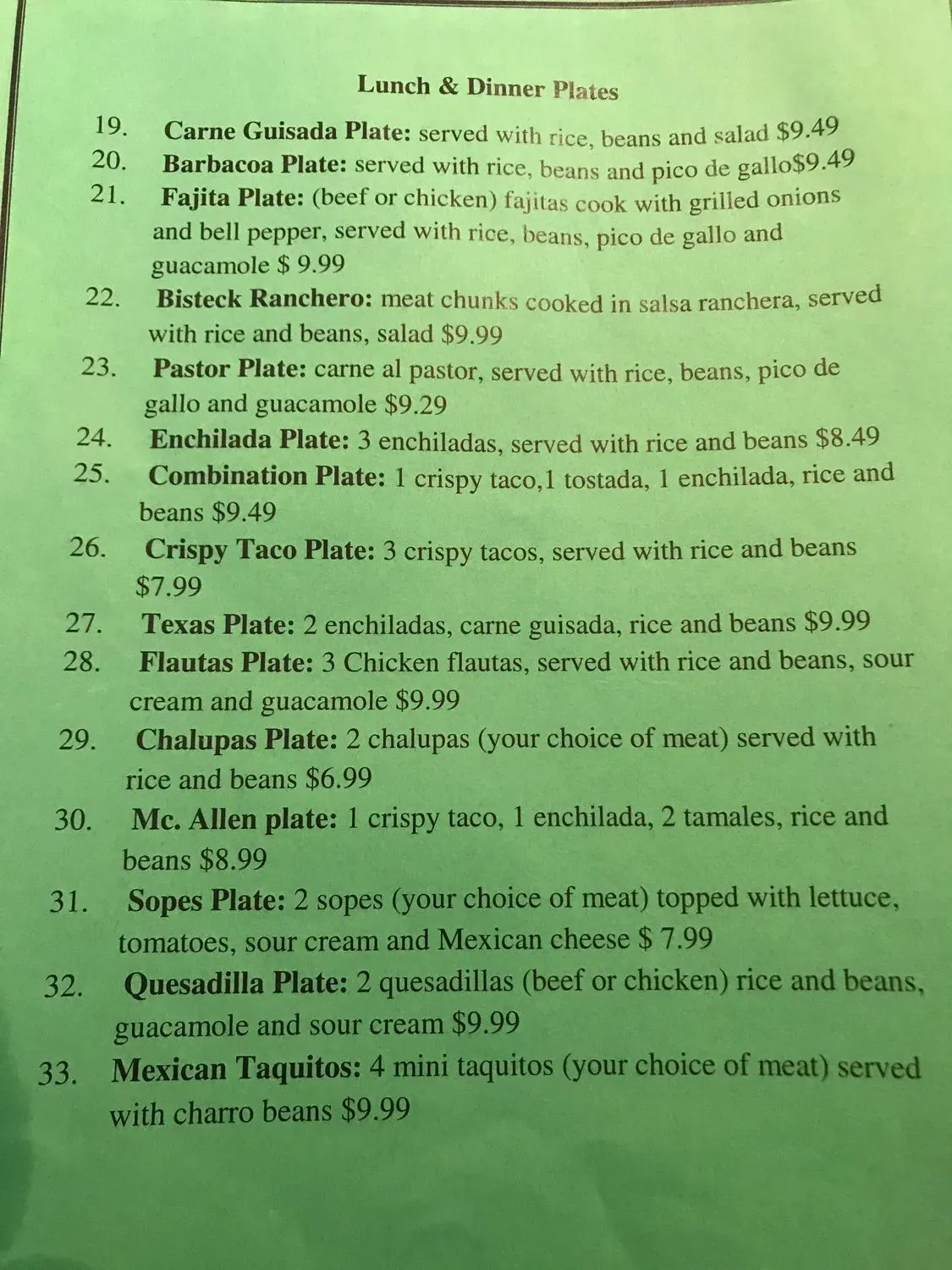 Menu 2