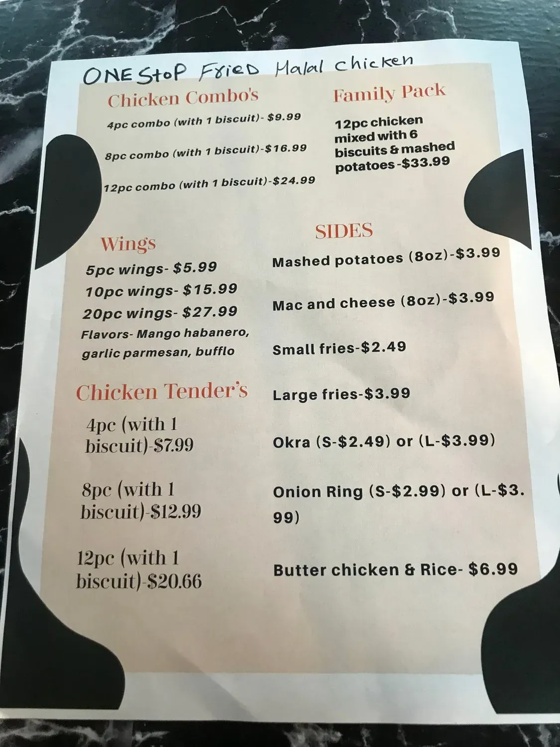 Menu 1