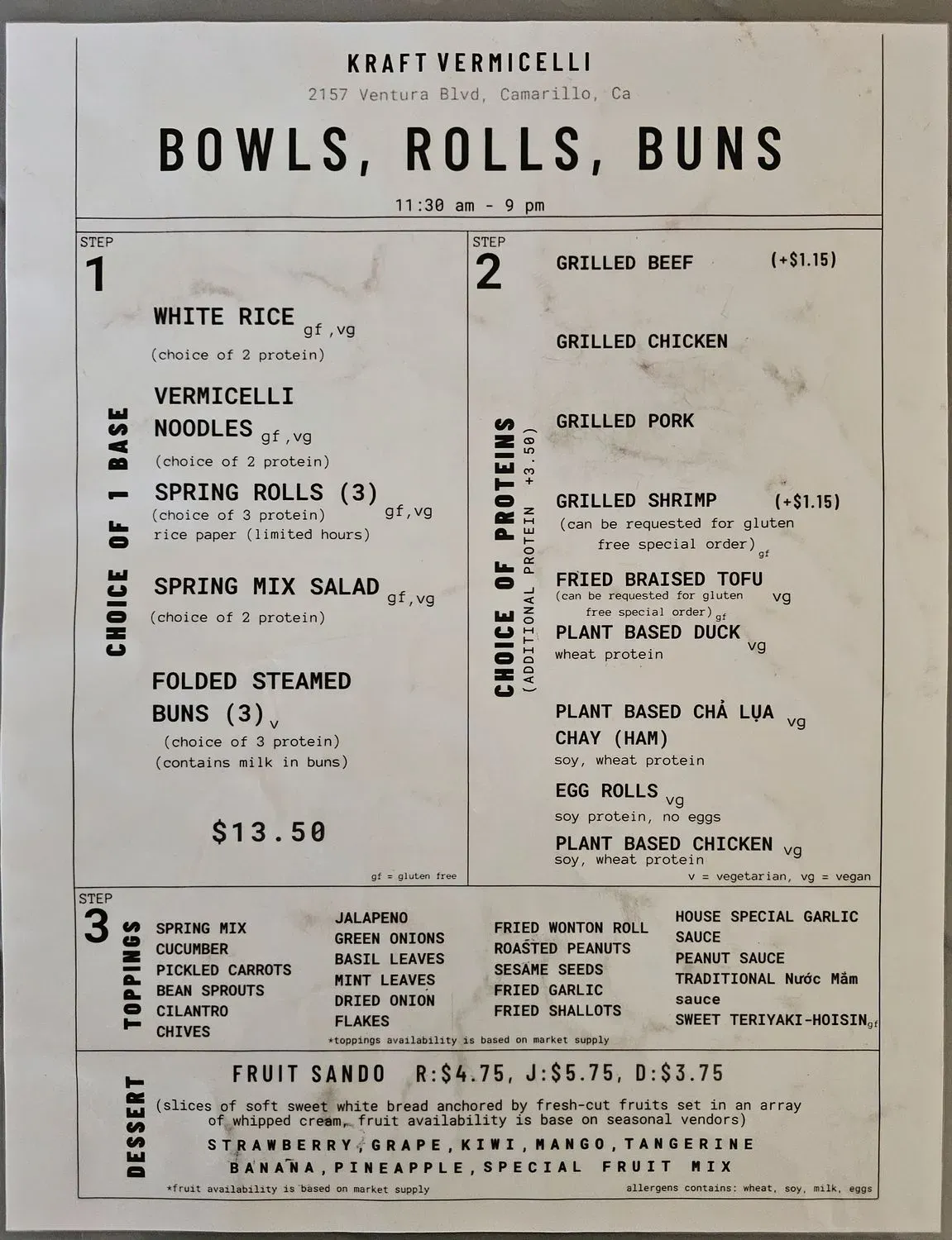 Menu 1