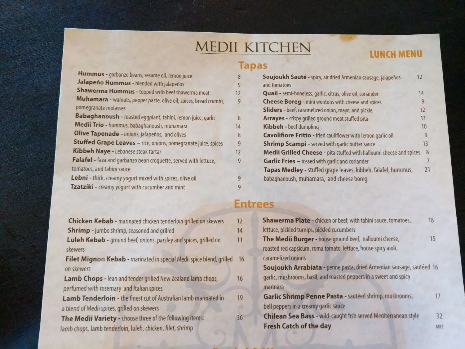 Menu 5