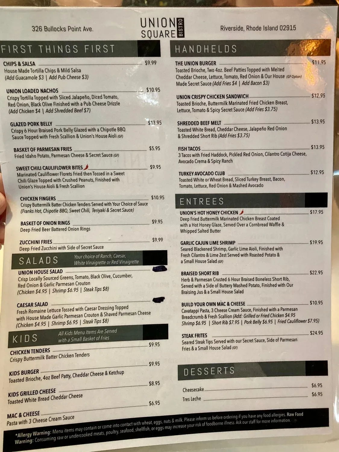 Menu 1