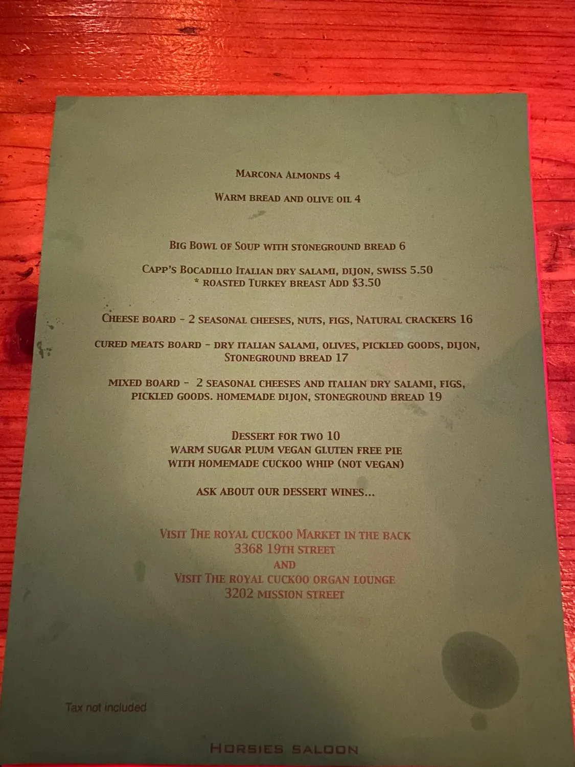 Menu 1