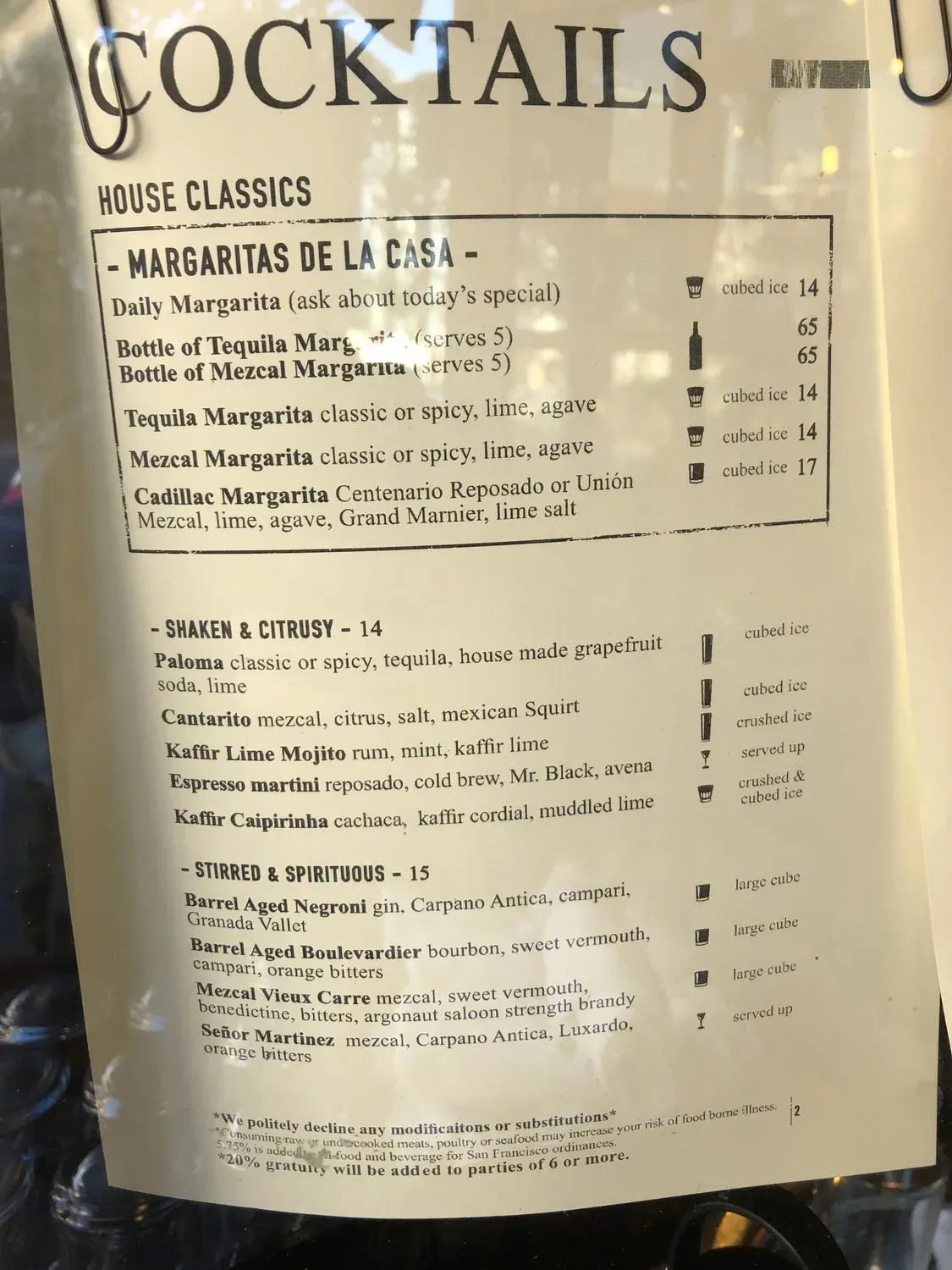 Menu 1