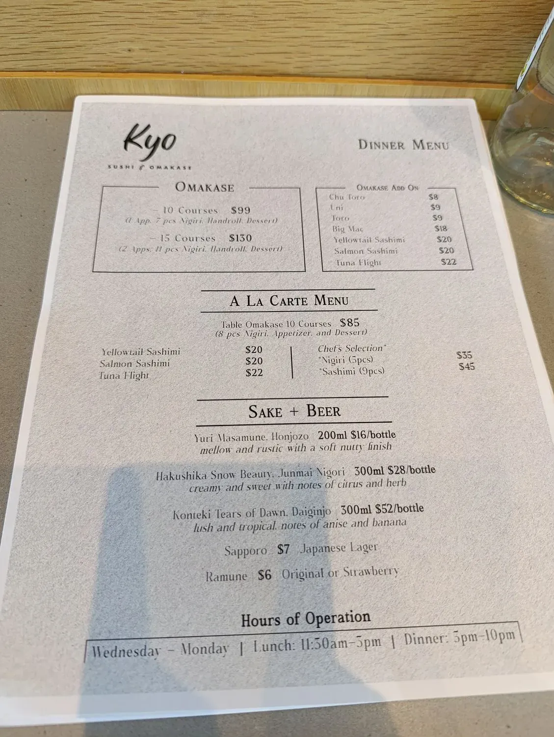 Menu 5