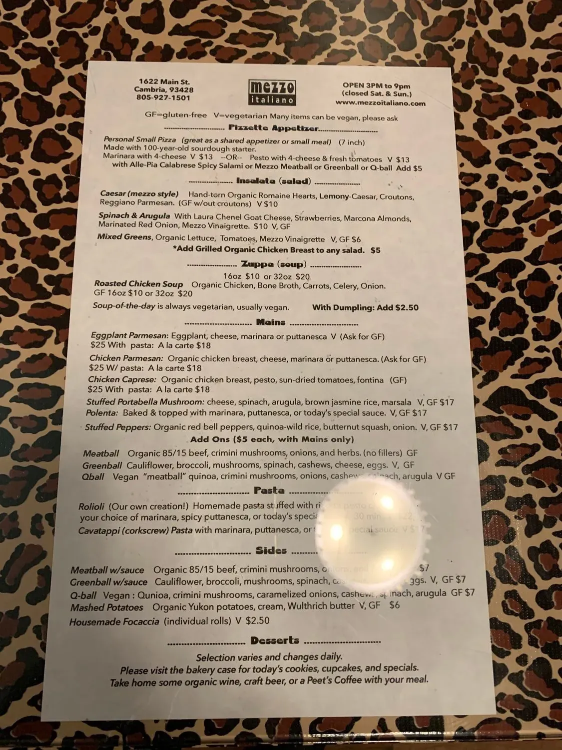 Menu 1