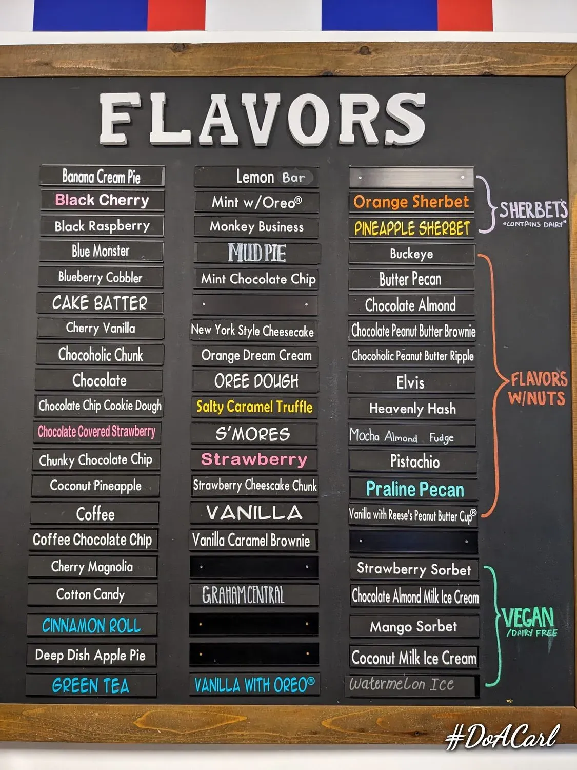 Handel's Homemade Ice Cream Menu - Updated November 2025