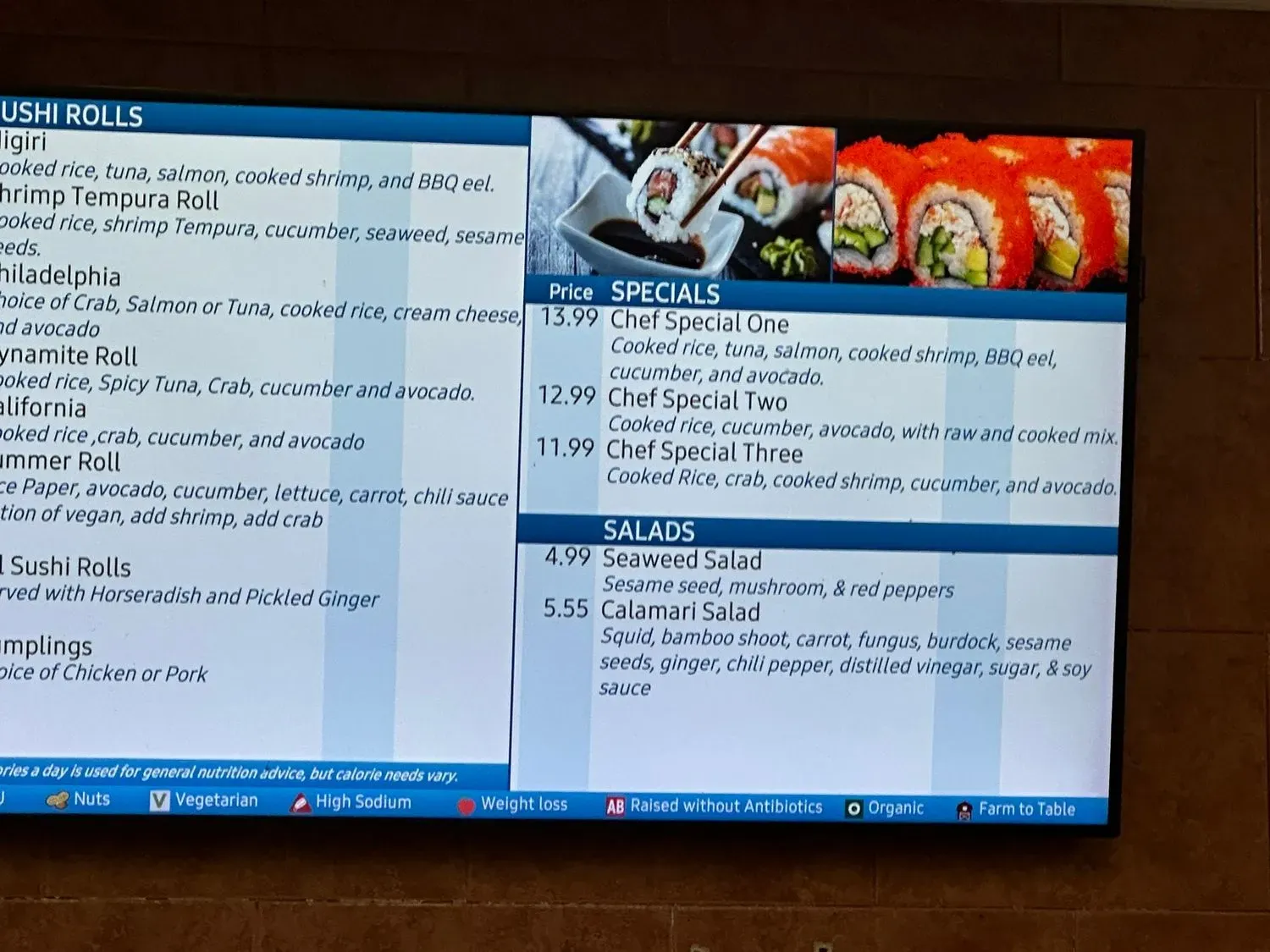 Menu 1