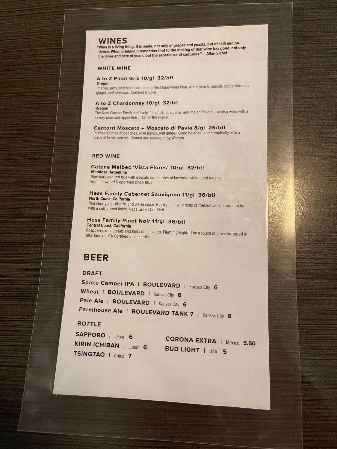 Menu 1