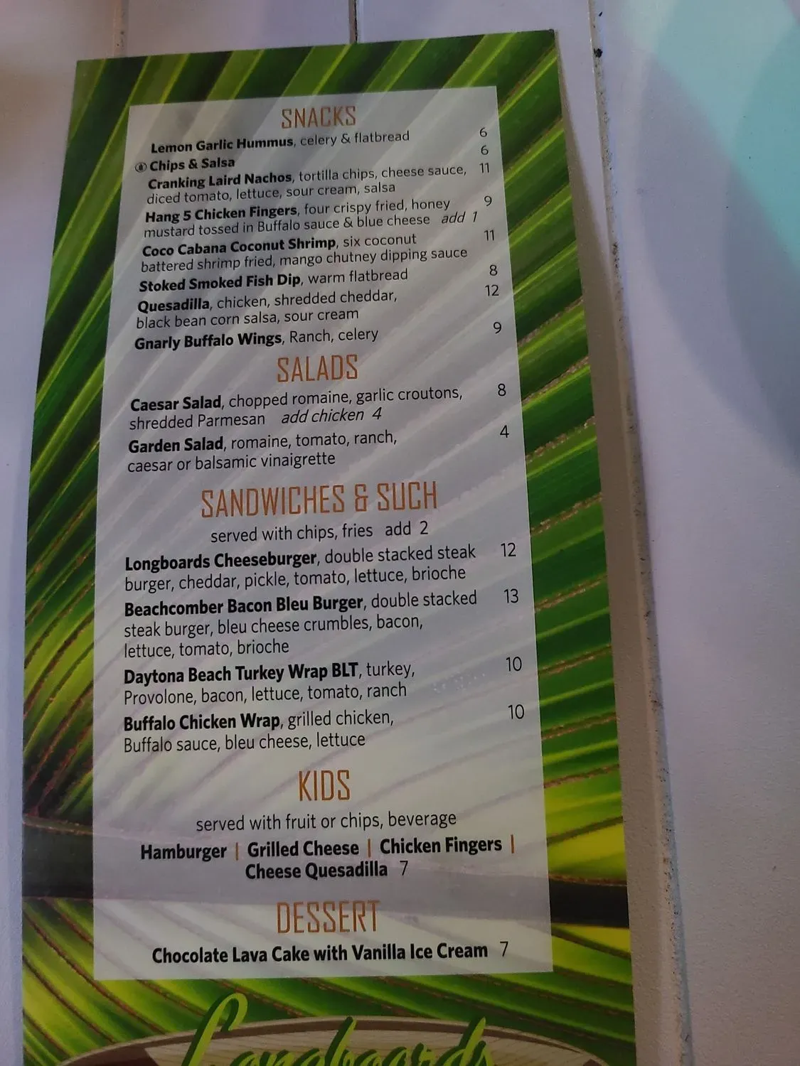 Menu 1