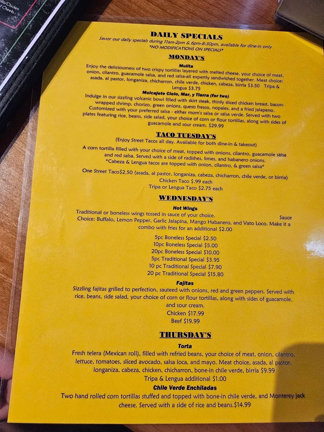 Menu 5