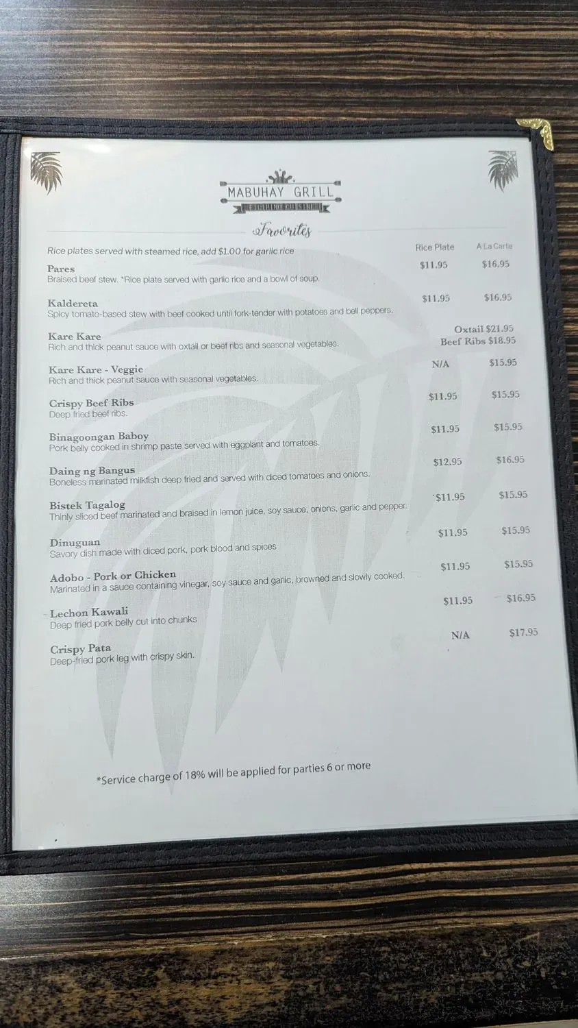 Menu 1