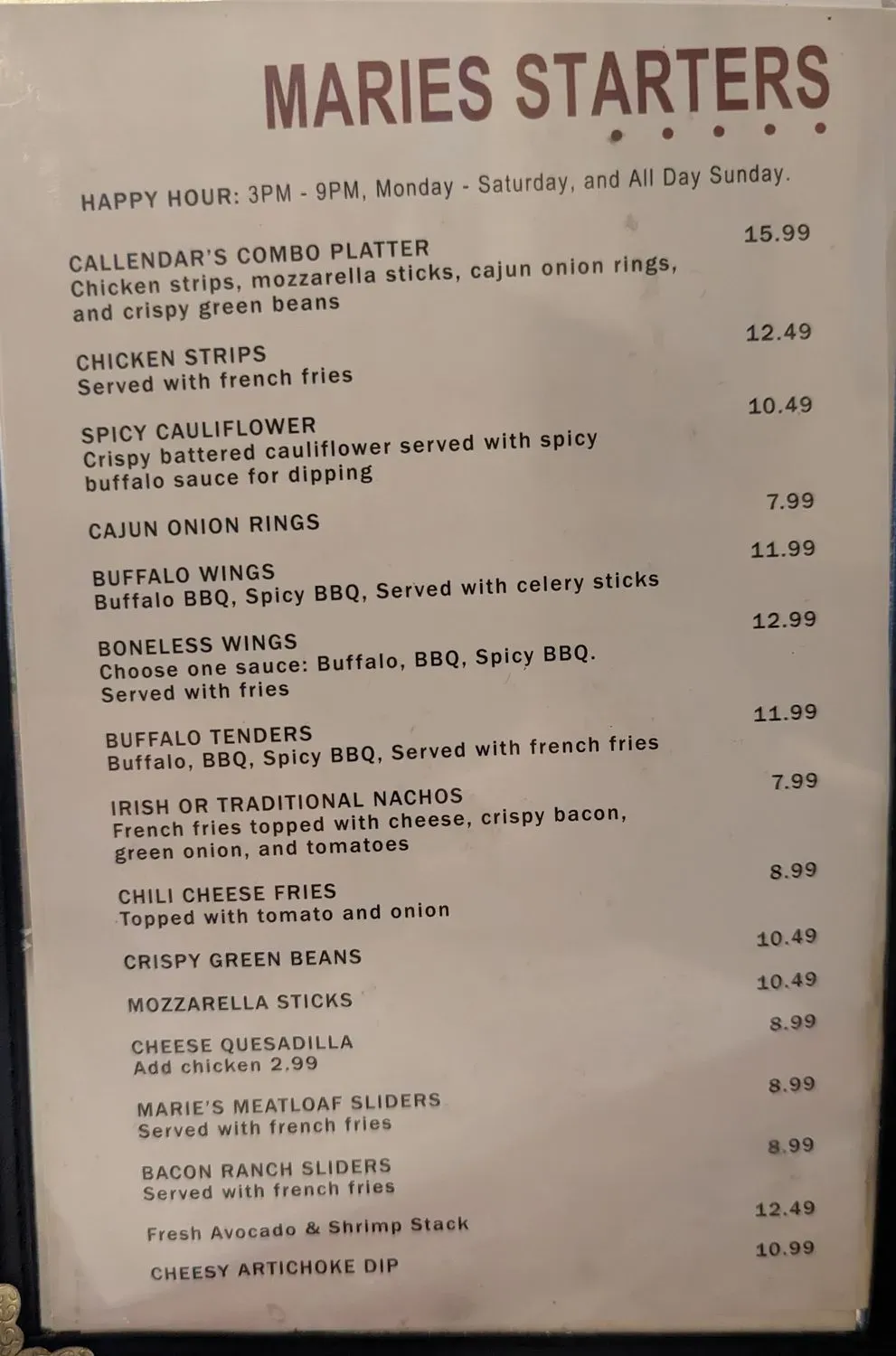 Menu 2