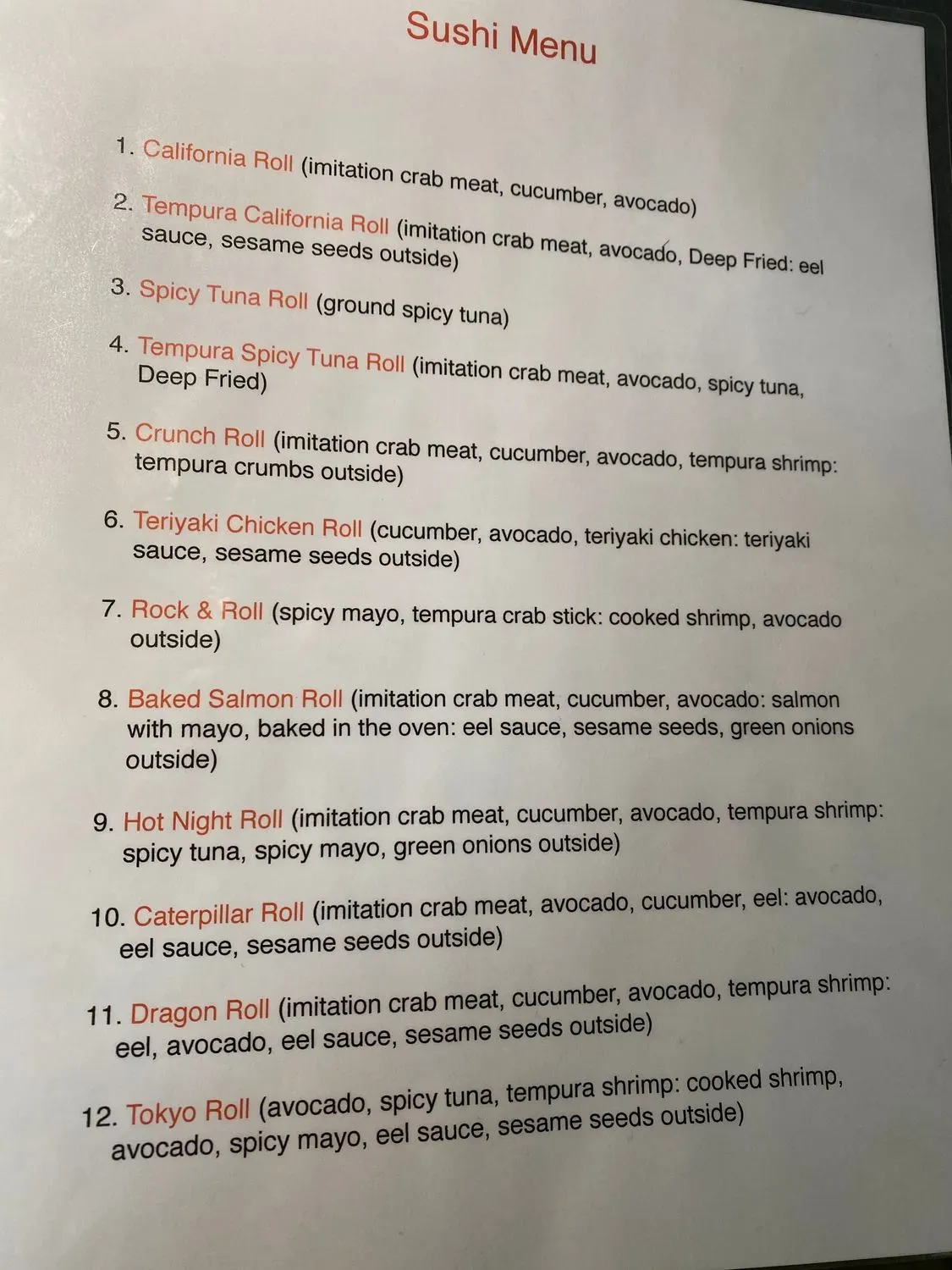 Menu 1