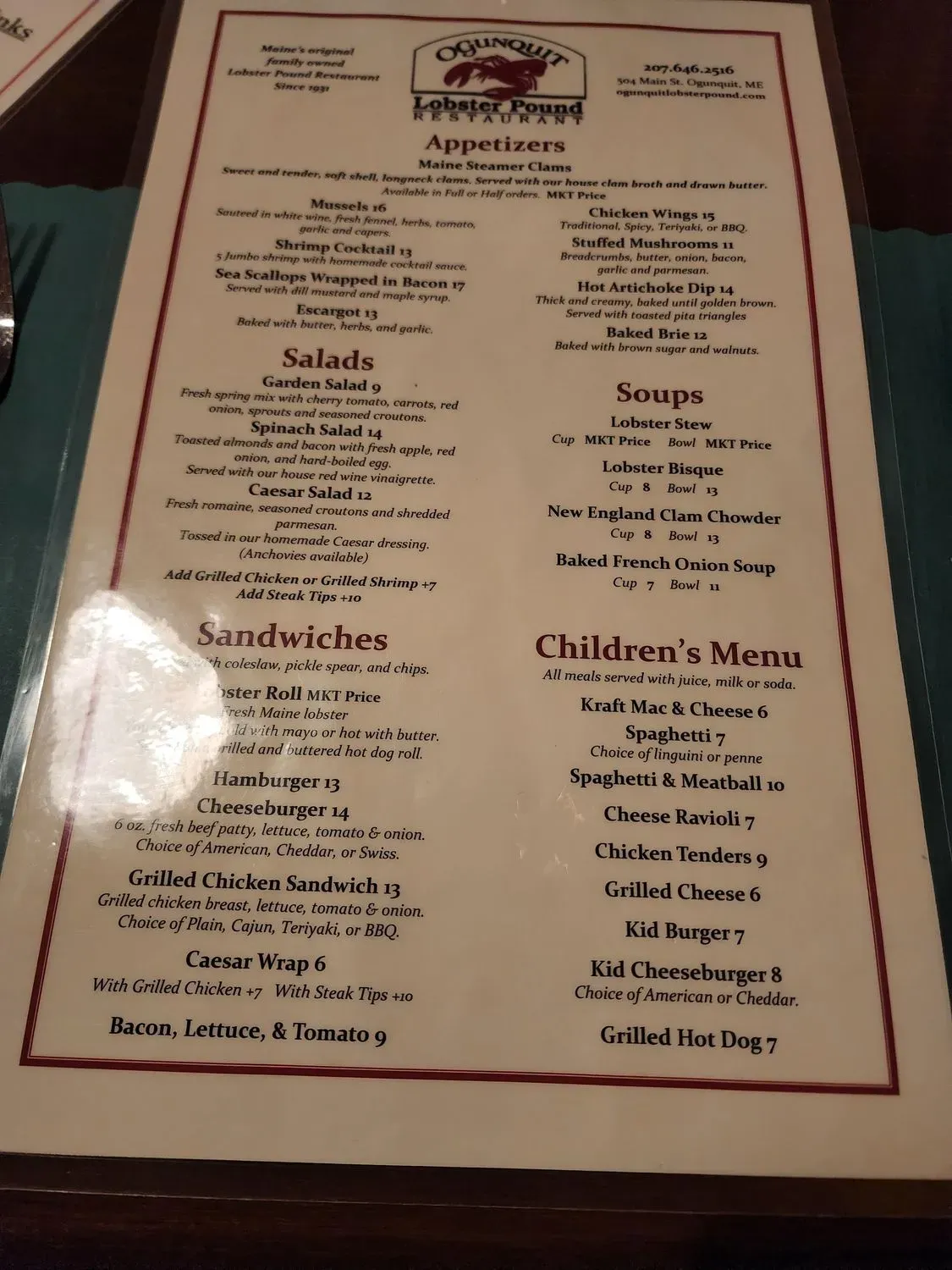 Menu 1