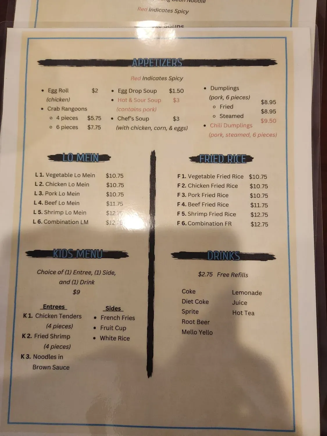 Menu 1