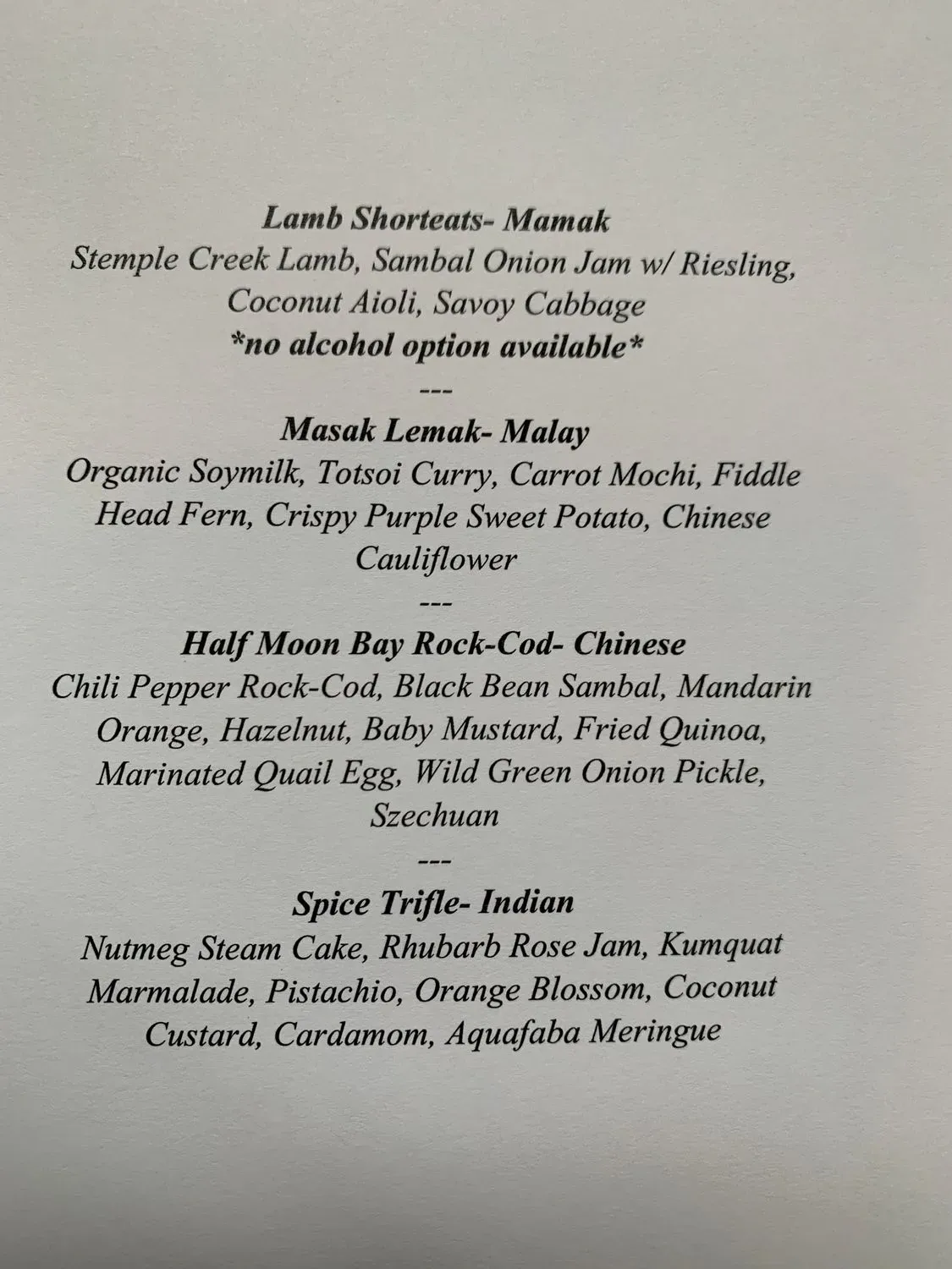 Menu 1