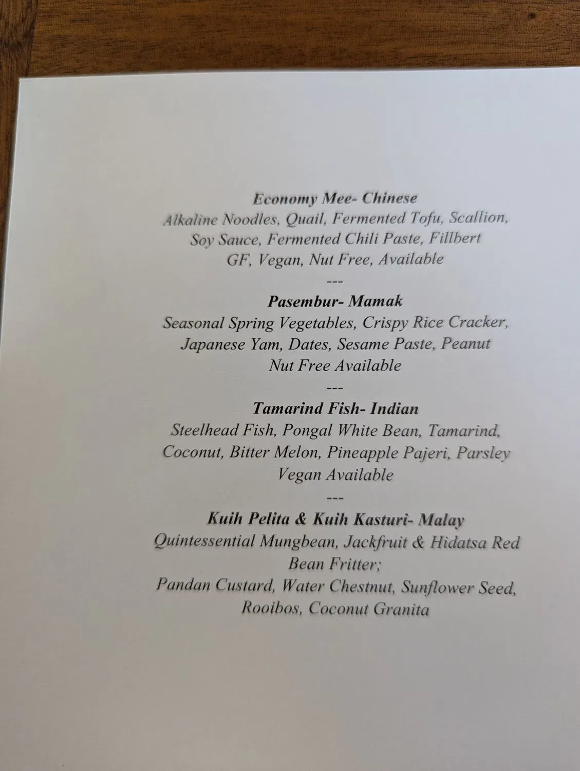 Menu 6