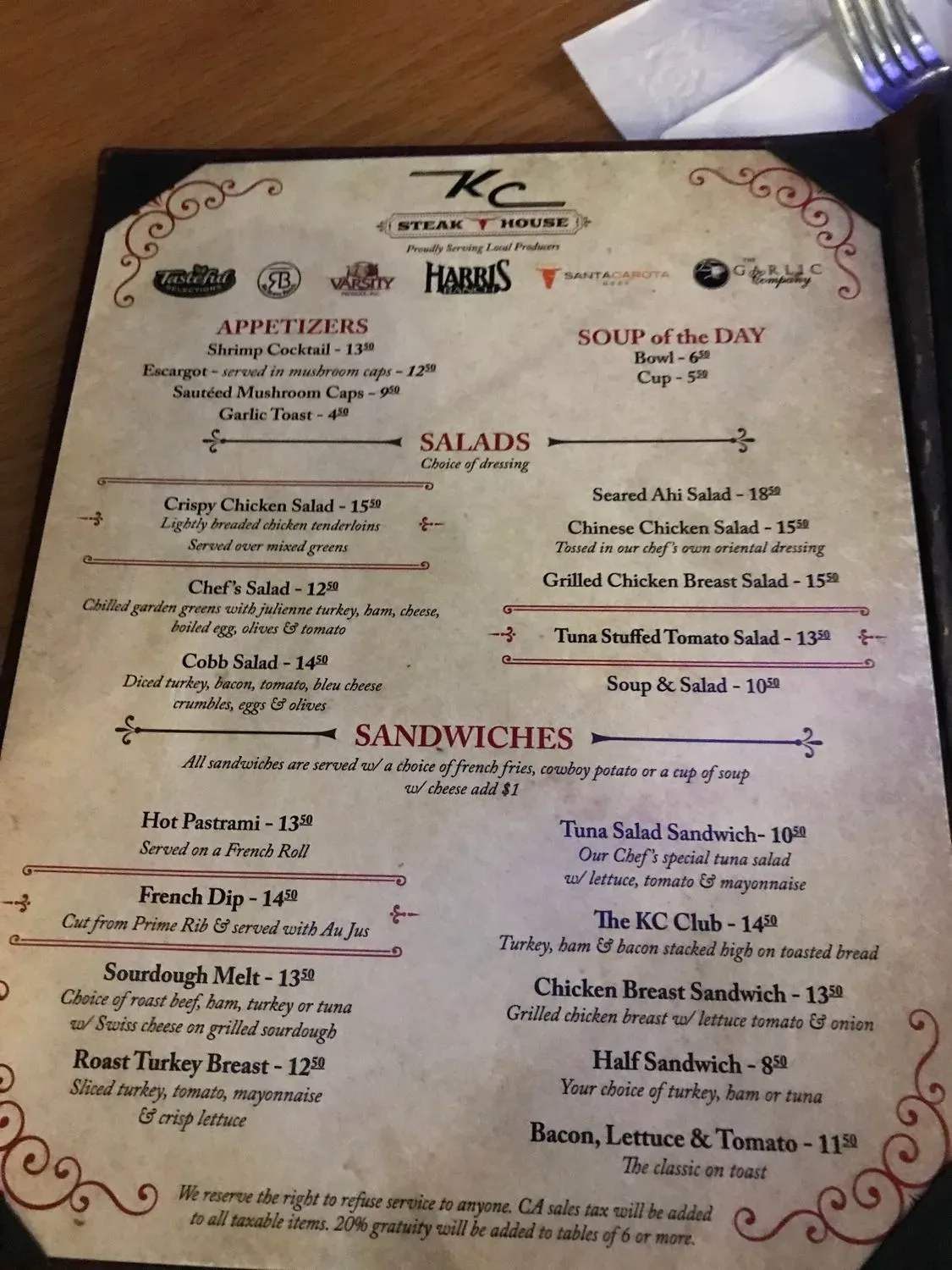 Menu 5