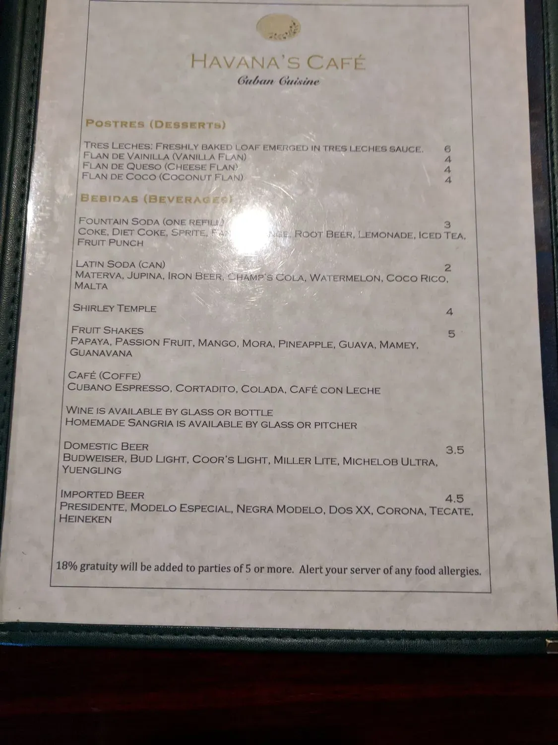 Menu 6