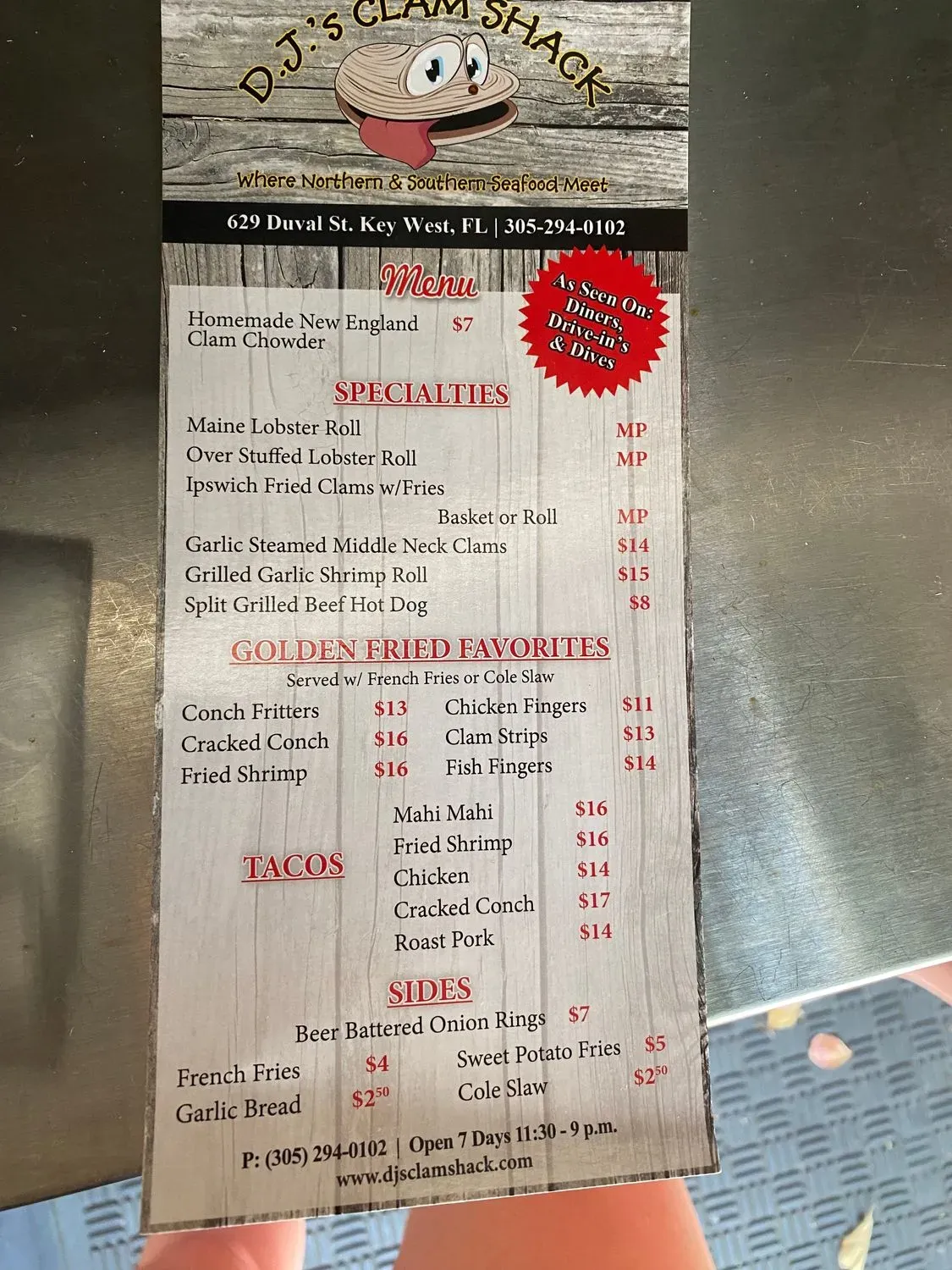 Menu 1