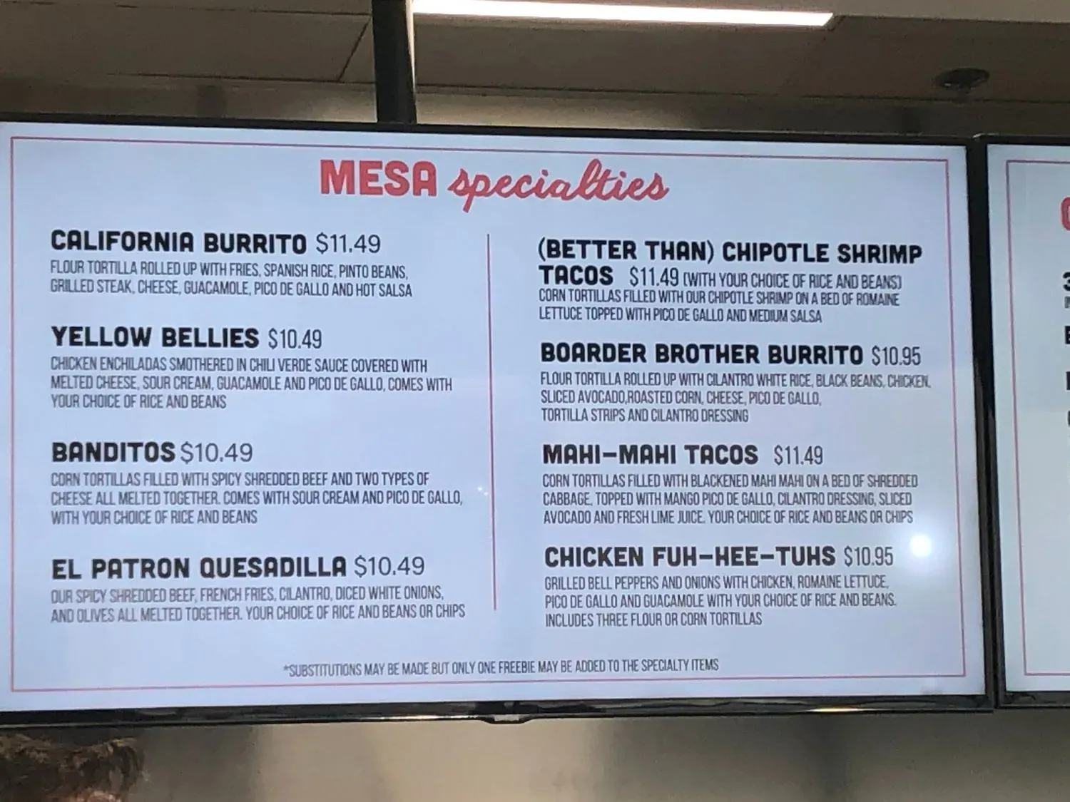 Menu 1