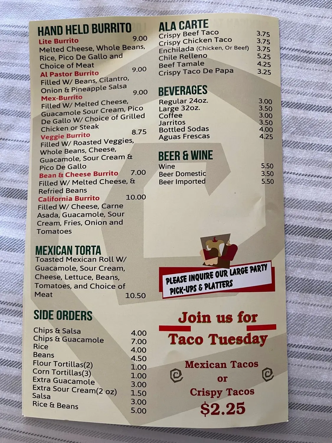 Menu 2