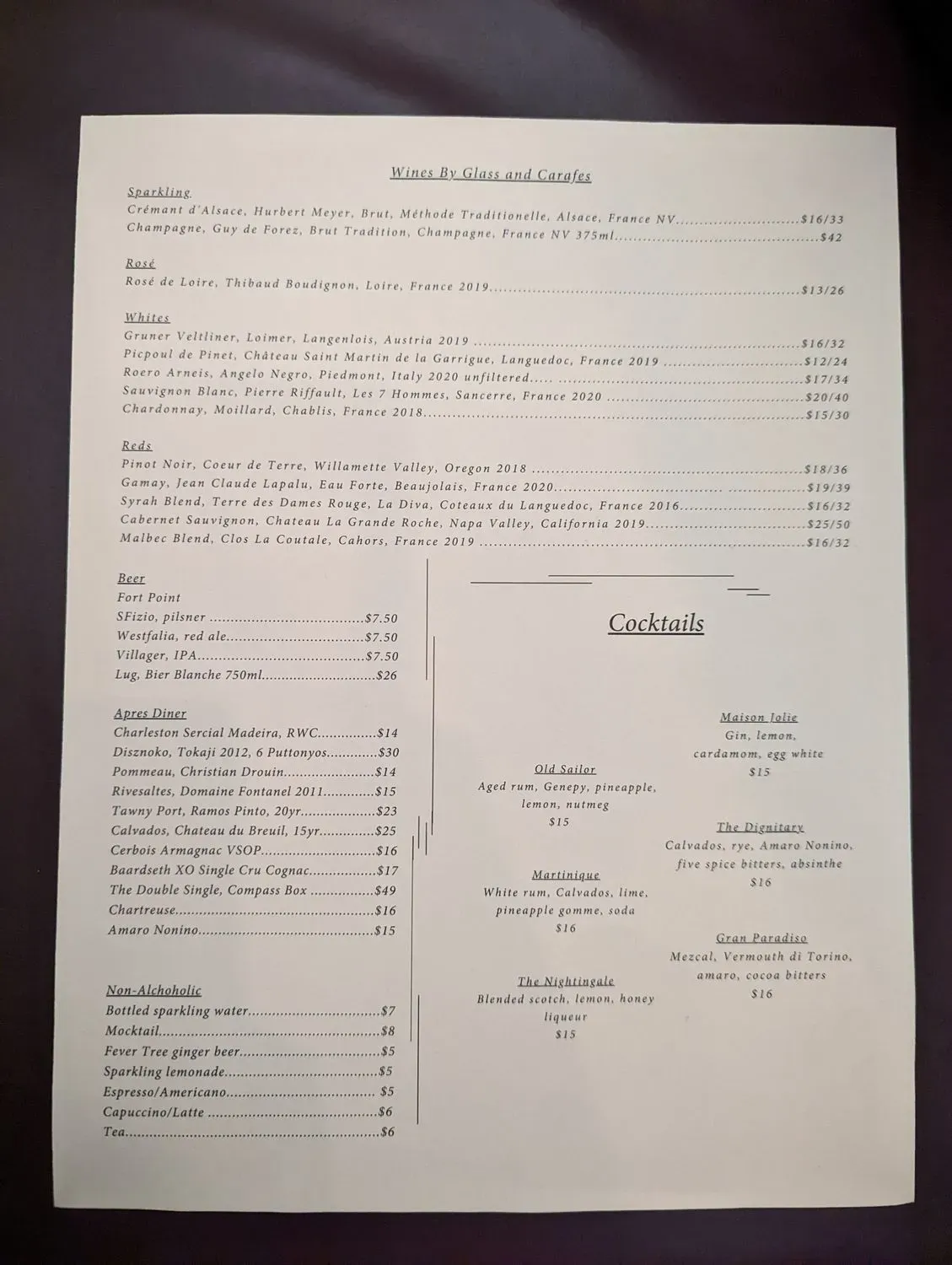 Menu 6