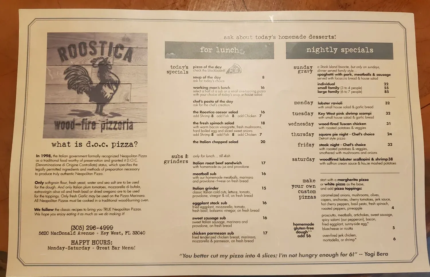 Menu 5