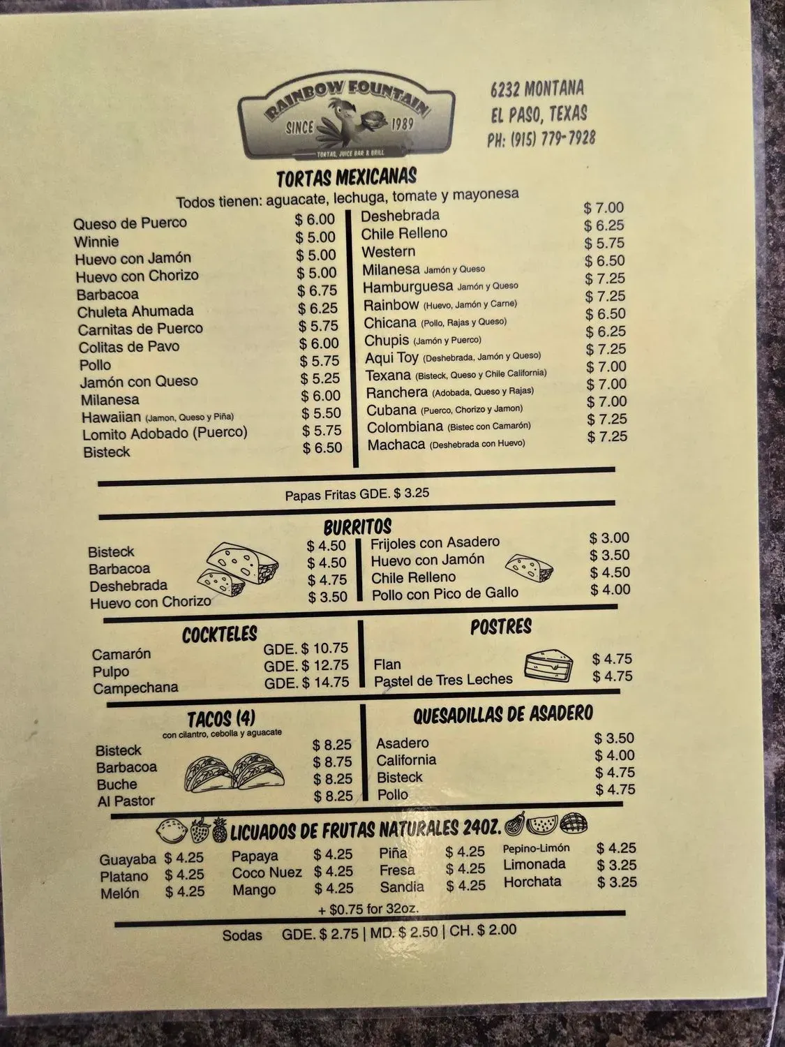 Menu 1