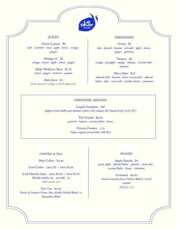 Menu 1