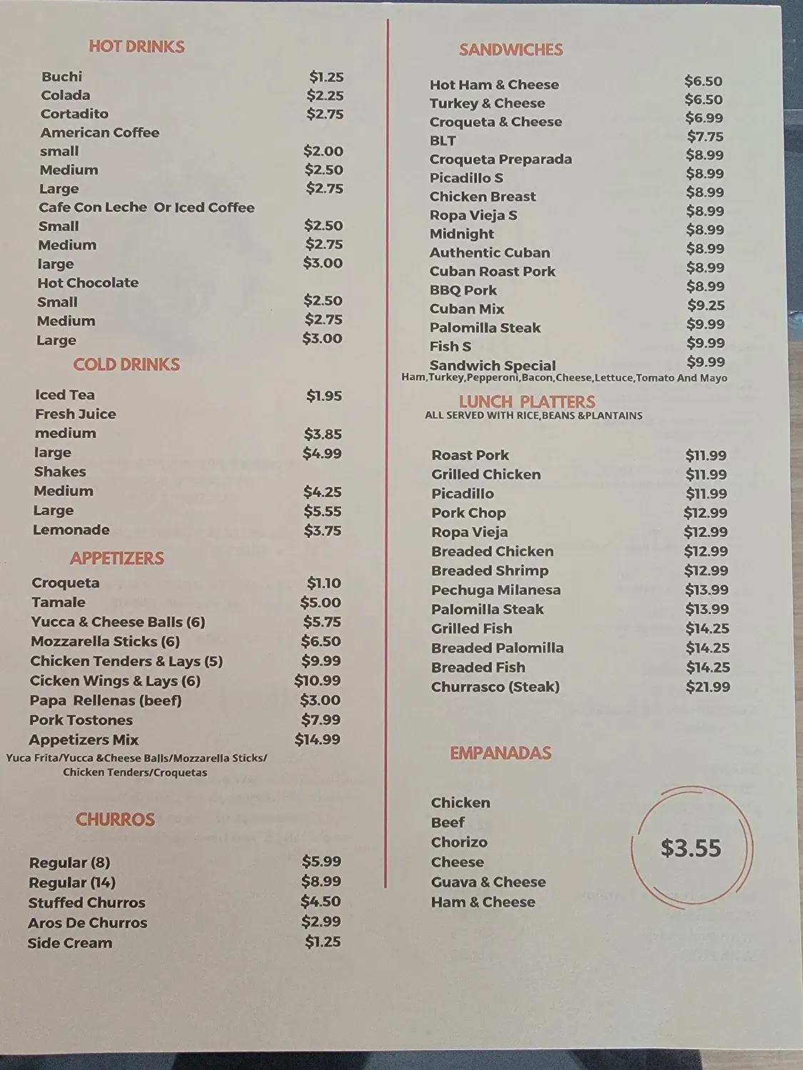 Menu 1