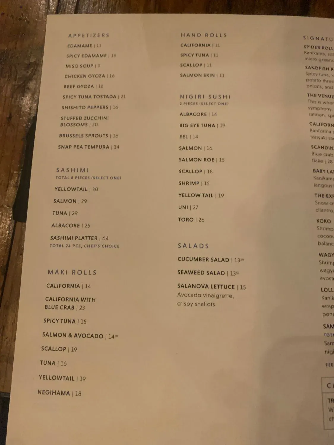 Menu 6