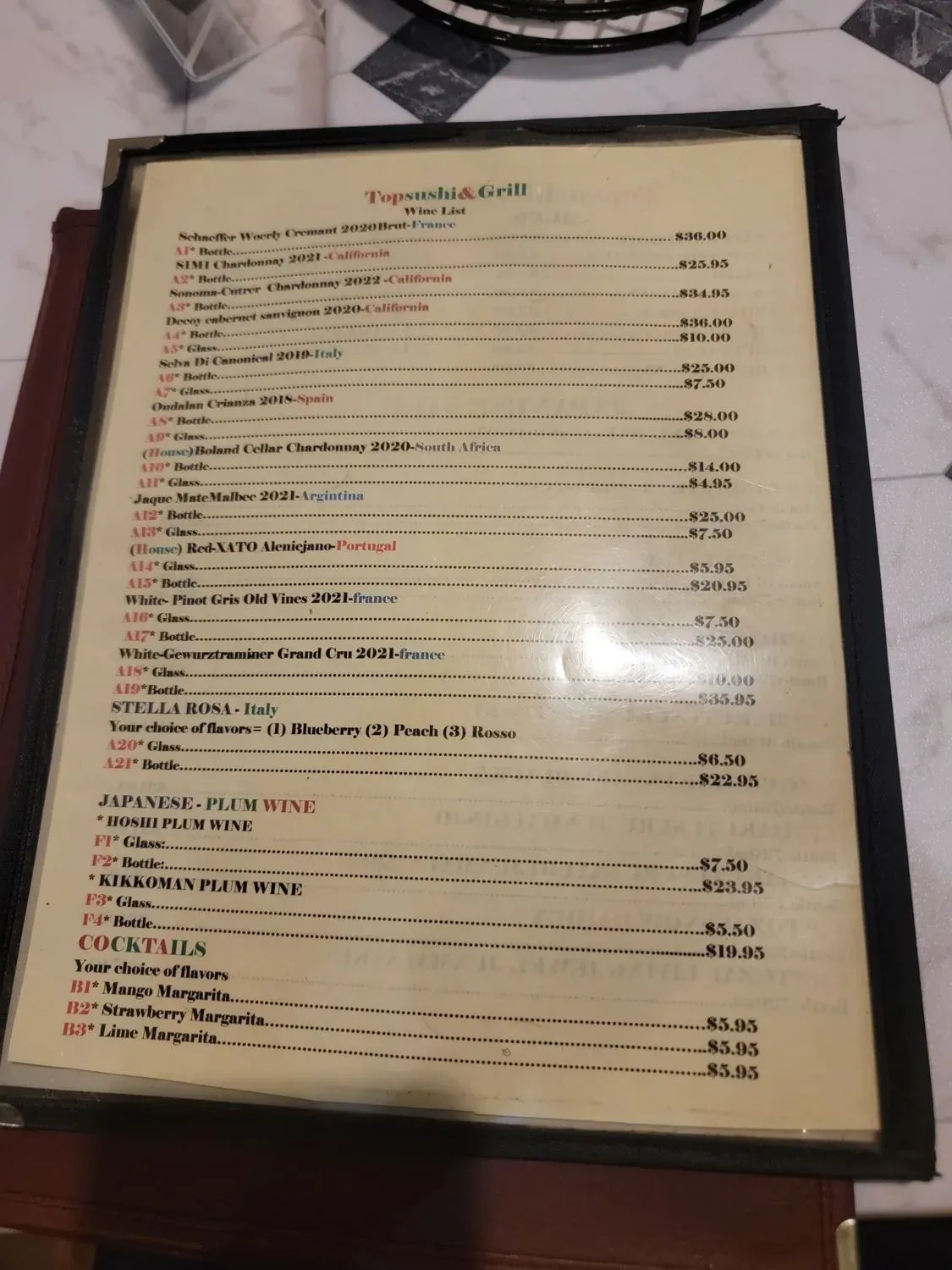 Menu 5