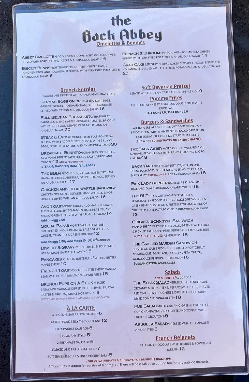 Menu 5