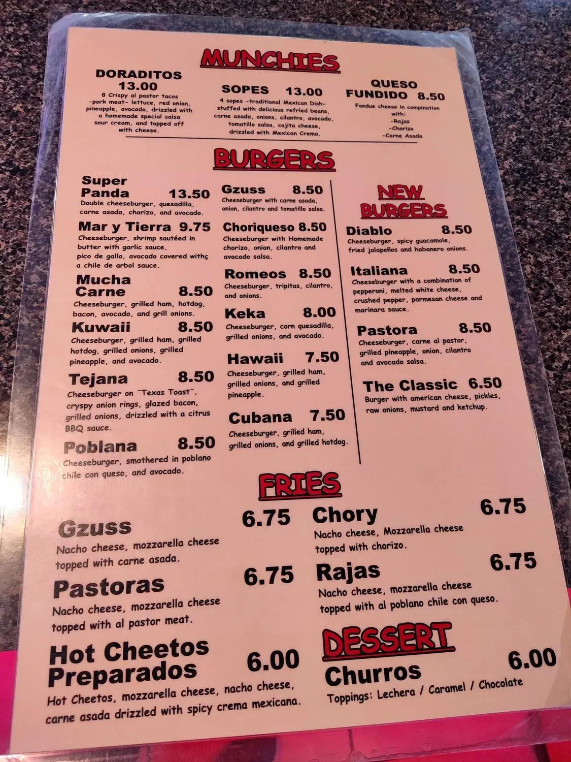 Menu 1