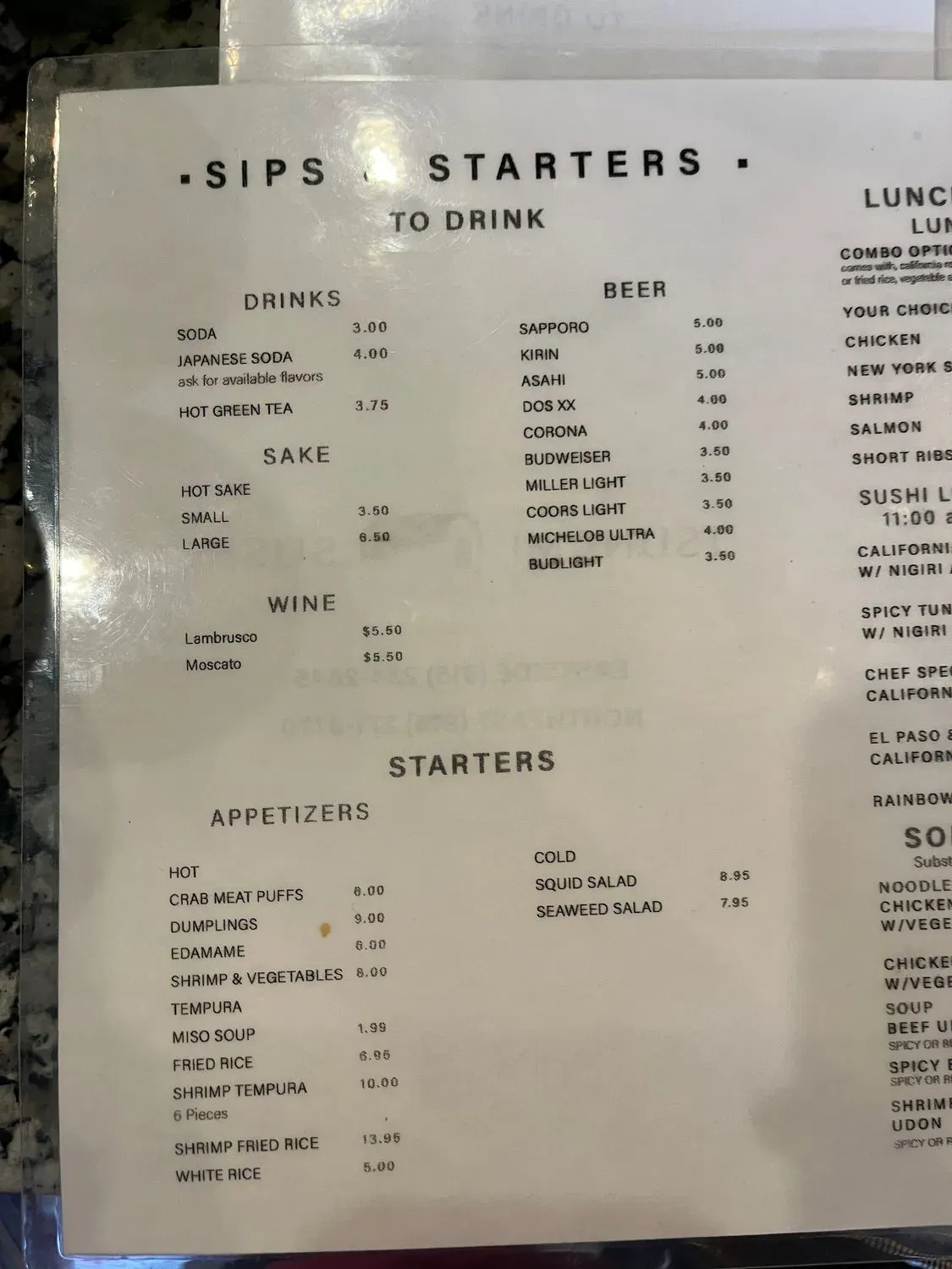 Menu 5