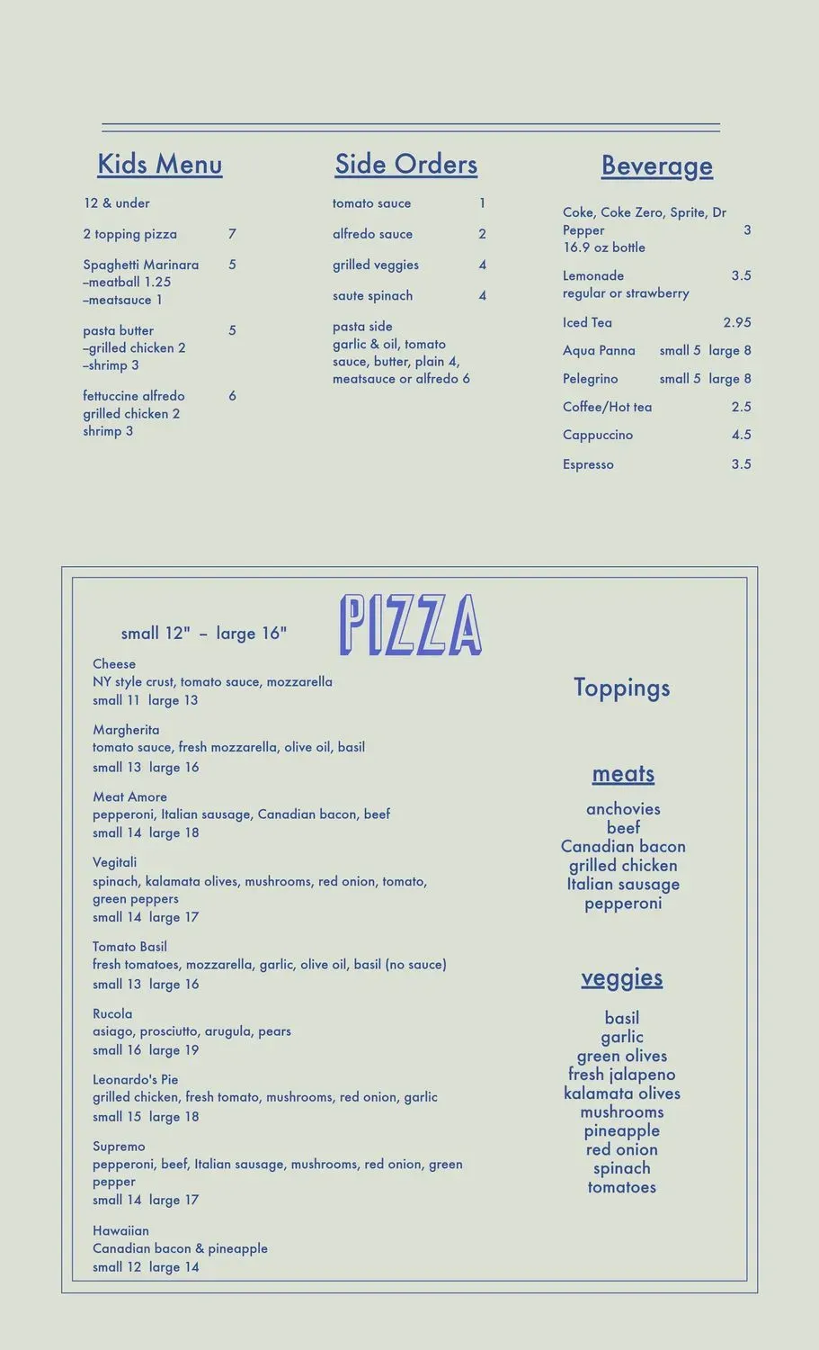 Menu 1