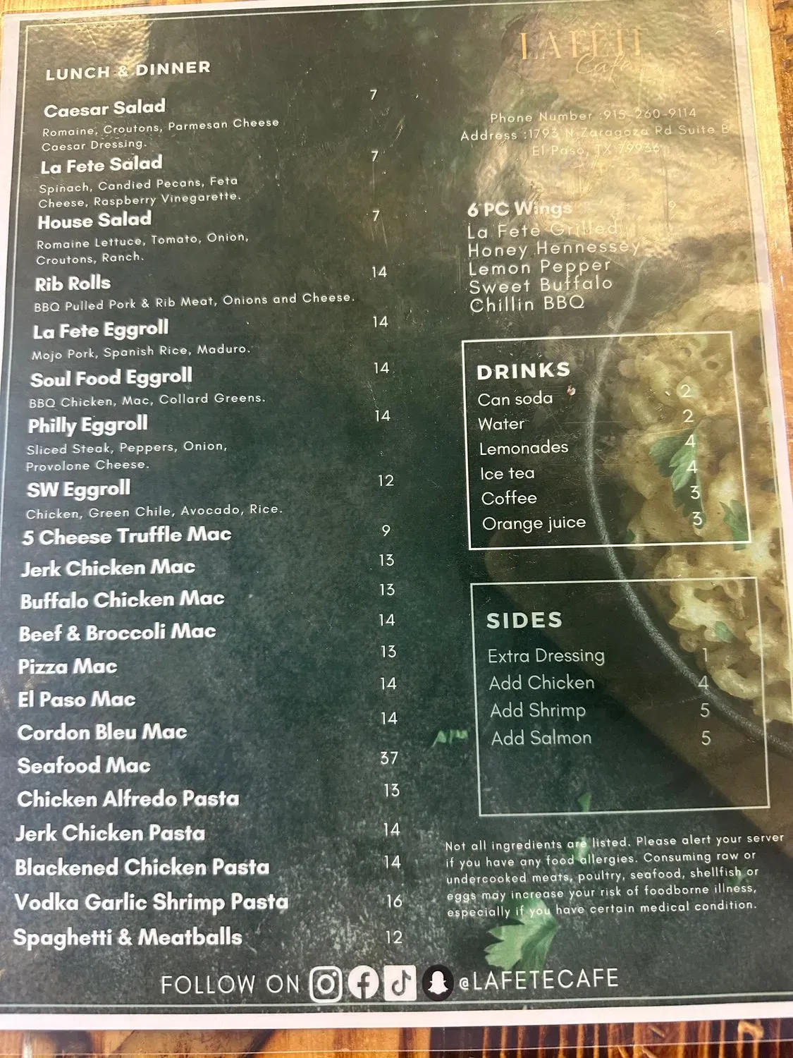 Menu 1