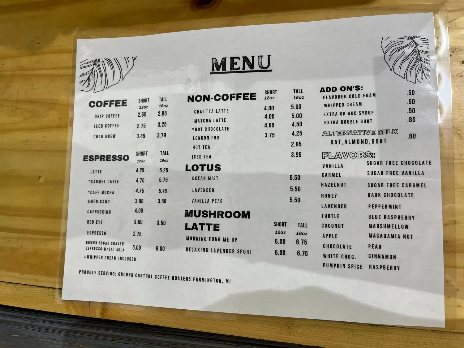 Menu 1