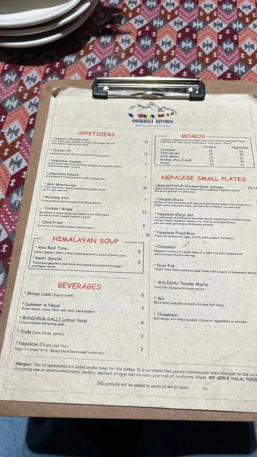 Menu 6