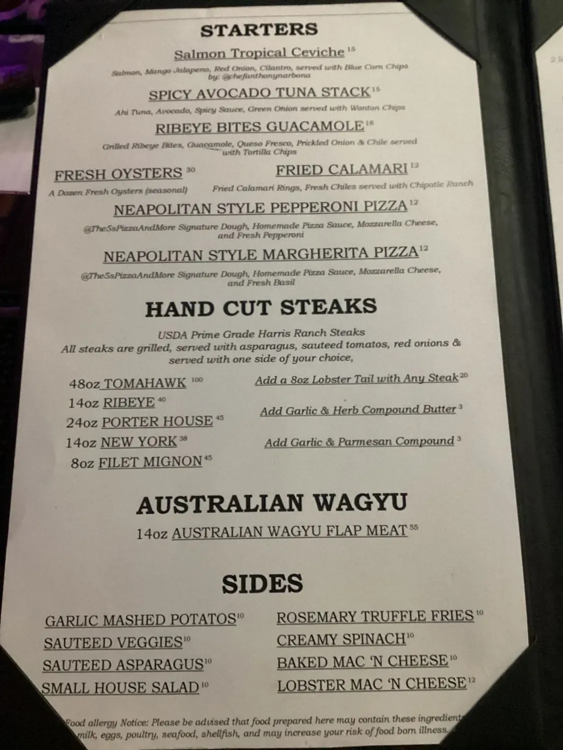 Menu 1