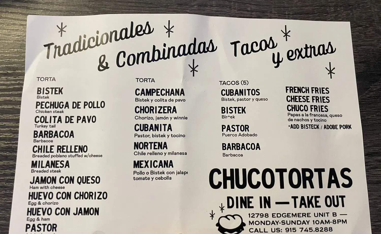 Menu 1