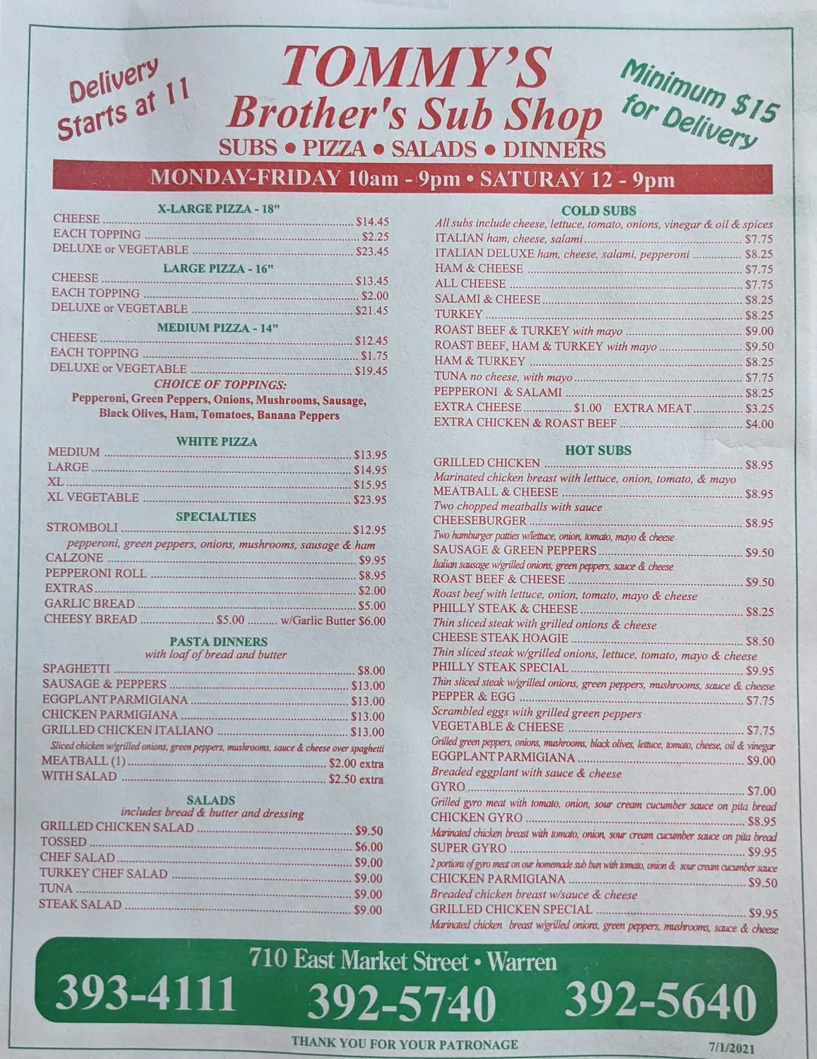 Menu 1