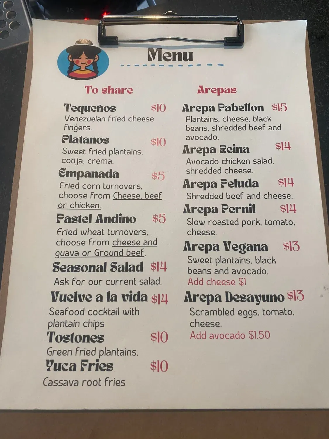 Menu 1