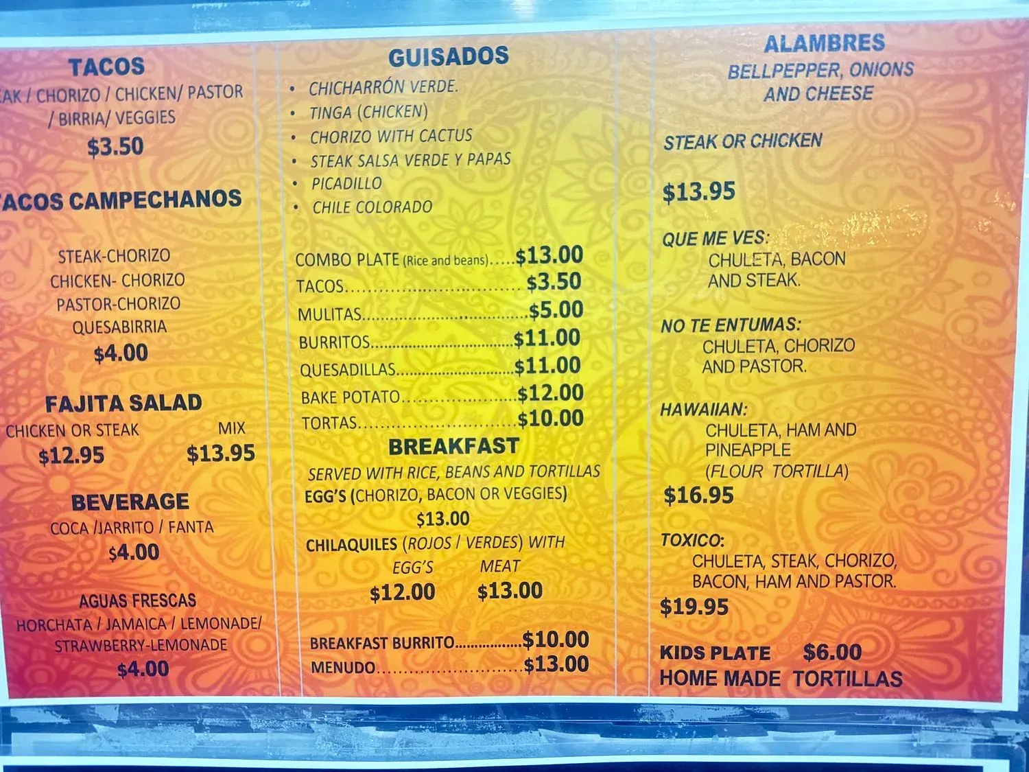 Menu 1