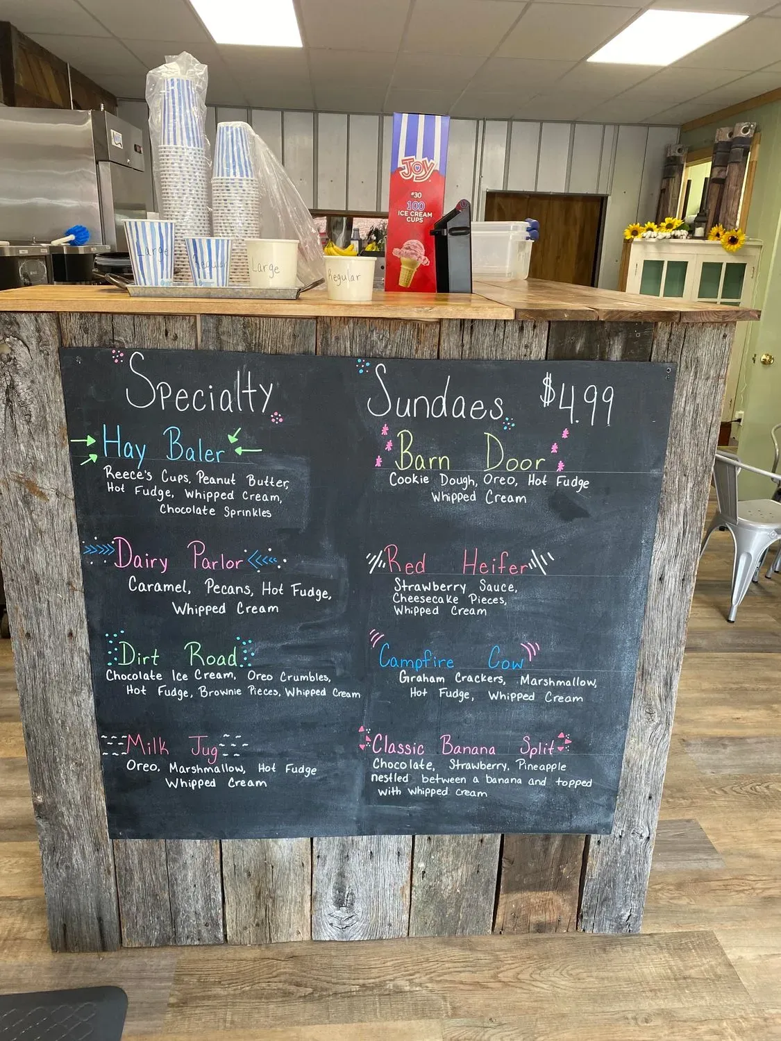 The Dairy Barn Menu - Updated November 2025