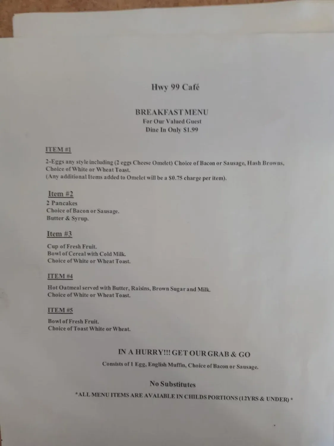 Menu 2