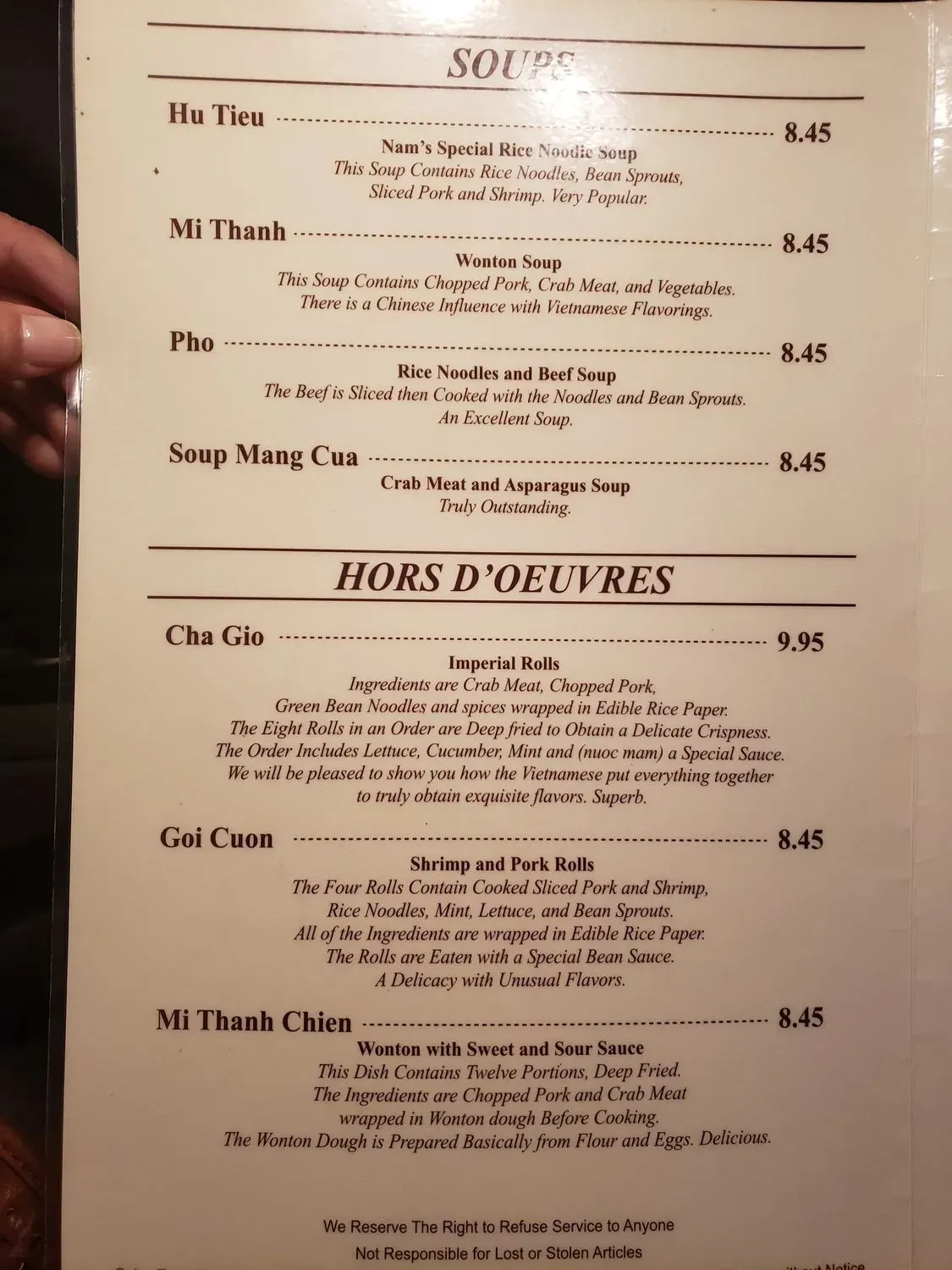 Menu 1